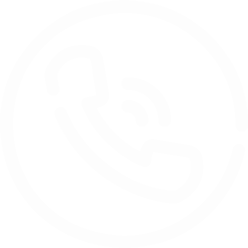 Telephone icon in a circle