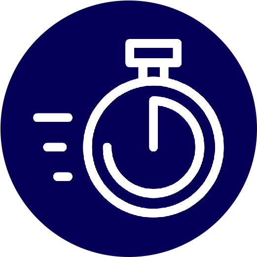 Stopwatch with motion lines