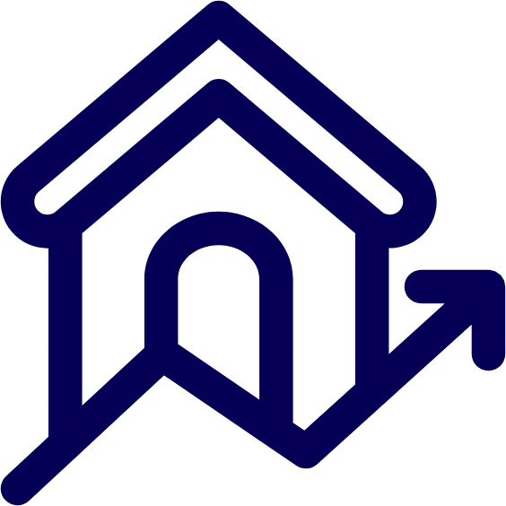 House icon with upward arrow