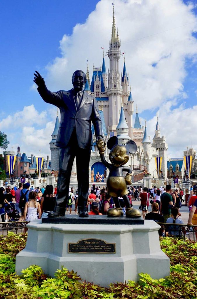 Statue of Walt and Mickey